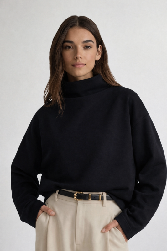 Paula - Suéter elegante de cuello alto